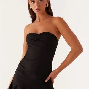 Peppermayo Black strapless mini dress